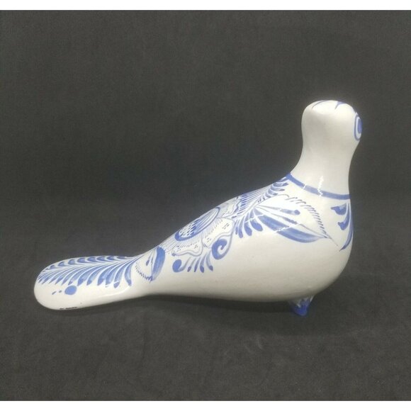 Tonala Mexican Pottery Bird Dove Pigeon Animal Figurine Folk Art - Picture 6 of 7